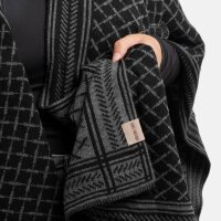 Knit Factory Dusk Poncho Cape Schwarz/Anthrazit