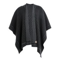 Knit Factory Dusk Poncho Cape Schwarz/Anthrazit