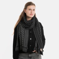 Knit Factory Dusk Schal Schwarz/Anthrazit