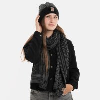 Knit Factory Dusk Schal Schwarz/Anthrazit