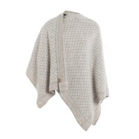 Knit Factory Dusk Poncho Cape Iced Clay/Beige