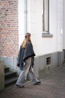 Knit Factory Dusk Poncho Cape Iced Clay/Beige