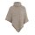 Knit Factory Amber Gestrickter Poncho Marron/Iced Clay