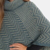 Knit Factory Amber Gestrickter Poncho Laurel/Urban Green