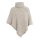 Knit Factory Amber Gestrickter Poncho Iced Clay/Beige