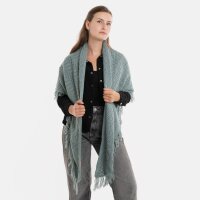 Knit Factory Amber Dreiecksschal Stone Green