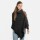 Knit Factory Amber Gestrickter Poncho Schwarz/Anthrazit