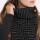 Knit Factory Amber Gestrickter Poncho Schwarz/Anthrazit
