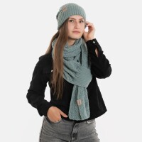 Knit Factory Haze Mütze Stone Green
