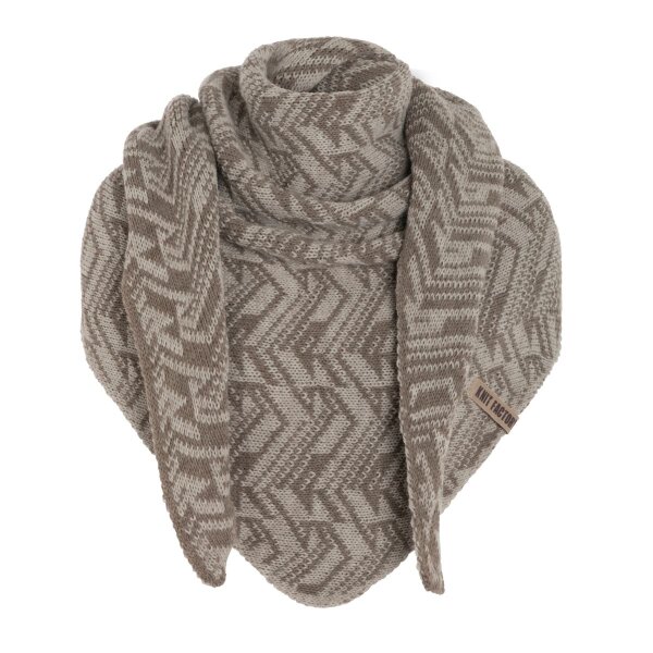 Knit Factory Josh Dreiecksschal Marron/Iced Clay
