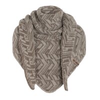 Knit Factory Josh Dreiecksschal Marron/Iced Clay