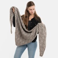 Knit Factory Josh Dreiecksschal Marron/Iced Clay