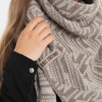 Knit Factory Josh Dreiecksschal Marron/Iced Clay