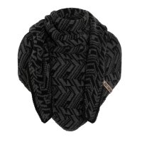 Knit Factory Josh Dreiecksschal Schwarz/Anthrazit