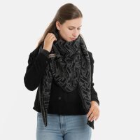 Knit Factory Josh Dreiecksschal Schwarz/Anthrazit