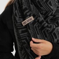 Knit Factory Josh Dreiecksschal Schwarz/Anthrazit