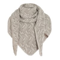 Knit Factory Josh Dreiecksschal Beige/Iced Clay