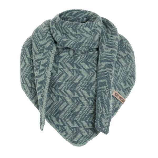 Knit Factory Josh Dreiecksschal Laurel/Stone Green