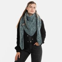 Knit Factory Josh Dreiecksschal Laurel/Stone Green