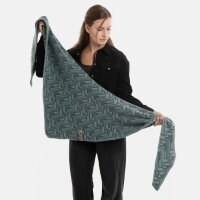 Knit Factory Josh Dreiecksschal Laurel/Stone Green