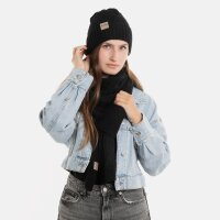 Knit Factory Haze Mütze Schwarz