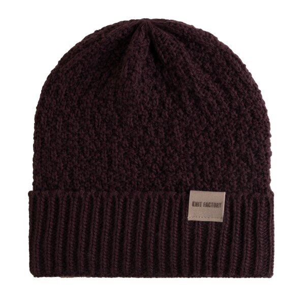 Knit Factory Haze Mütze Midnight Plum