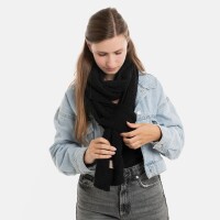 Knit Factory Haze Schal Schwarz
