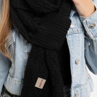 Knit Factory Haze Schal Schwarz