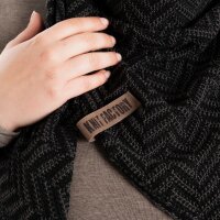 Knit Factory Vera Dreiecksschal Schwarz/Anthrazit