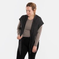 Knit Factory Vera Dreiecksschal Schwarz/Anthrazit