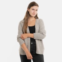 Knit Factory Becky Kurze Strickjacke Iced Clay 40/42