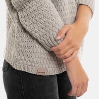 Knit Factory Becky Kurze Strickjacke Iced Clay 40/42
