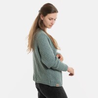 Knit Factory Becky Kurze Strickjacke Stone Green 36/38