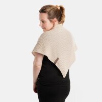 Knit Factory Vera Dreiecksschal Ecru/Dark Beige