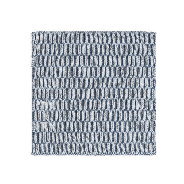 Knit Factory Spültuch Block Ecru/Jeans