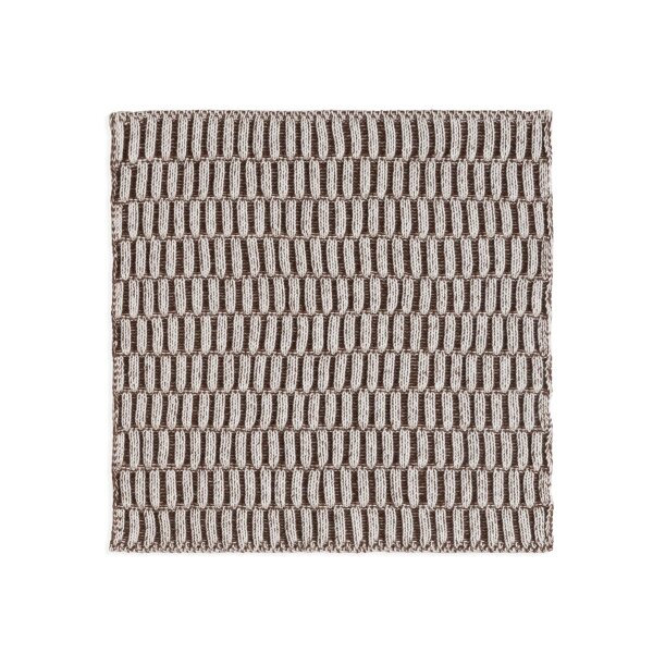 Knit Factory Spültuch Block Ecru/Chocolate