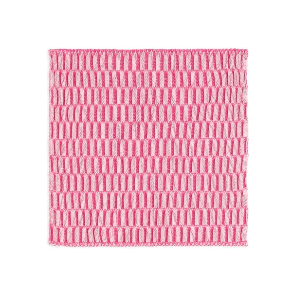 Knit Factory Spültuch Block Ecru/Fuchsia