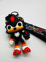 Schlüsselanhänger Sonic the Hedgehog 7cm Mini Anhänger Geschenk Cartoon Schlüsselanhänger Silikon Schlüsselanhänger für Handyhülle Charme Rucksack Geschenk Sonic schwarz