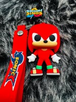 Schlüsselanhänger Sonic the Hedgehog 7cm Mini Anhänger Geschenk Cartoon Schlüsselanhänger Silikon Schlüsselanhänger für Handyhülle Charme Rucksack Geschenk Sonic rot