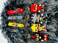 Schlüsselanhänger Sonic the Hedgehog 7cm Mini Anhänger Geschenk Cartoon Schlüsselanhänger Silikon Schlüsselanhänger für Handyhülle Charme Rucksack Geschenk Sonic rot