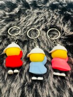 Schlüsselanhänger Pokemon Pikachu 6cm Mini Anhänger Geschenk Cartoon Schlüsselanhänger Silikon Schlüsselanhänger für Handyhülle Charme Rucksack Geschenk Pikachu rot