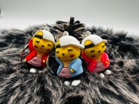 Schlüsselanhänger Pokemon Pikachu 6cm Mini Anhänger Geschenk Cartoon Schlüsselanhänger Silikon Schlüsselanhänger für Handyhülle Charme Rucksack Geschenk Pikachu rot