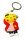 Schlüsselanhänger Pokemon Pikachu 6cm Mini Anhänger Geschenk Cartoon Schlüsselanhänger Silikon Schlüsselanhänger für Handyhülle Charme Rucksack Geschenk Pikachu rot