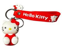 Schlüsselanhänger Hello Kitty unsortiert 6cm Mini Anhänger Geschenk Cartoon Schlüsselanhänger Silikon Schlüsselanhänger für Handyhülle Charme Rucksack Geschenk Hello Kitty unsortiert