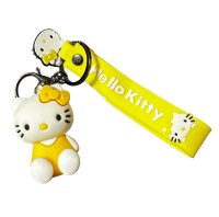 Schlüsselanhänger Hello Kitty unsortiert 6cm Mini Anhänger Geschenk Cartoon Schlüsselanhänger Silikon Schlüsselanhänger für Handyhülle Charme Rucksack Geschenk Hello Kitty unsortiert