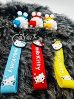 Schlüsselanhänger Hello Kitty unsortiert 6cm Mini Anhänger Geschenk Cartoon Schlüsselanhänger Silikon Schlüsselanhänger für Handyhülle Charme Rucksack Geschenk Hello Kitty unsortiert