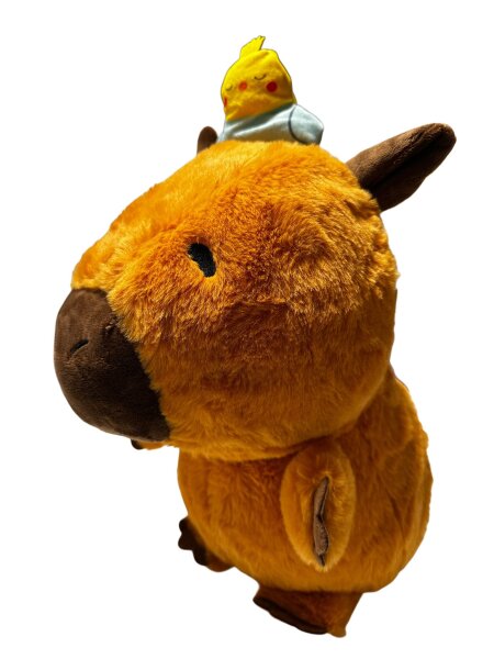 Capybara Kuscheltier braun Figur Plüsch 35 cm Plüsch Capybara Küken braun gelb