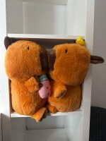 Capybara Kuscheltier braun Figur Plüsch 35 cm Plüsch Capybara Küken braun gelb