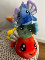 Axolotl Echse Molch Kuscheltier Figur Plüsch Tintenfisch Spiel Puppe XL 32 cm Plüschtier Püsch Wassertier lila neu