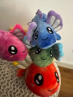 Axolotl Echse Molch Kuscheltier Figur Plüsch Tintenfisch Spiel Puppe XL 32 cm Plüschtier Püsch Wassertier lila neu